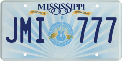 MS license plate JMI777