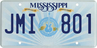 MS license plate JMI801