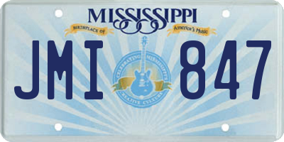 MS license plate JMI847