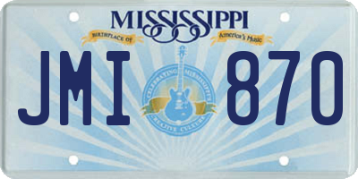 MS license plate JMI870