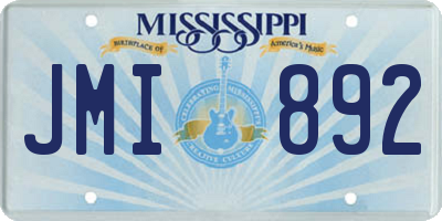 MS license plate JMI892