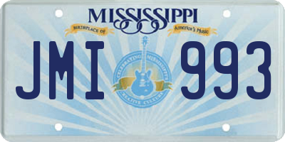 MS license plate JMI993