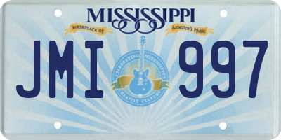 MS license plate JMI997