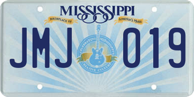 MS license plate JMJ019