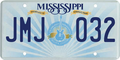 MS license plate JMJ032