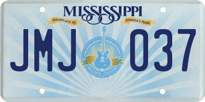 MS license plate JMJ037