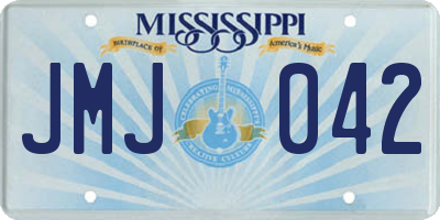 MS license plate JMJ042