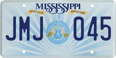MS license plate JMJ045