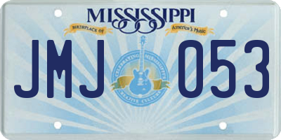 MS license plate JMJ053