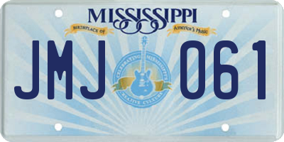 MS license plate JMJ061