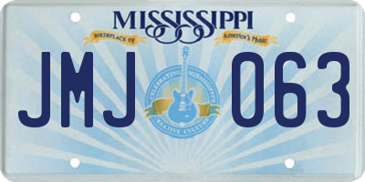 MS license plate JMJ063