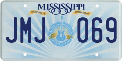 MS license plate JMJ069