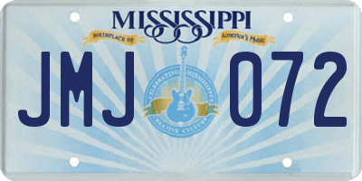 MS license plate JMJ072