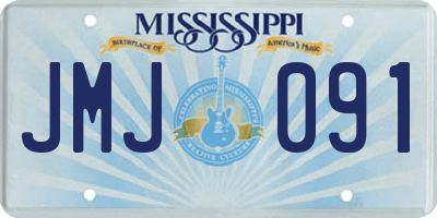 MS license plate JMJ091