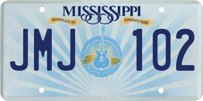 MS license plate JMJ102