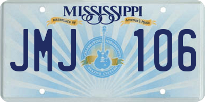 MS license plate JMJ106