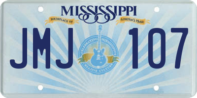 MS license plate JMJ107