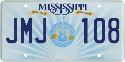 MS license plate JMJ108
