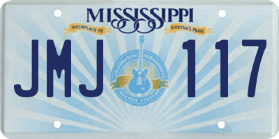 MS license plate JMJ117