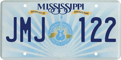 MS license plate JMJ122