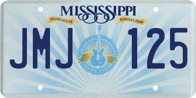 MS license plate JMJ125
