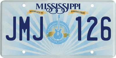 MS license plate JMJ126