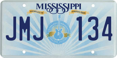 MS license plate JMJ134