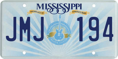 MS license plate JMJ194