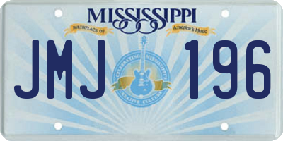 MS license plate JMJ196