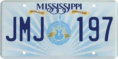 MS license plate JMJ197