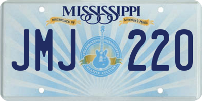 MS license plate JMJ220
