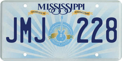 MS license plate JMJ228