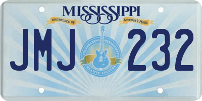MS license plate JMJ232
