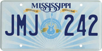 MS license plate JMJ242