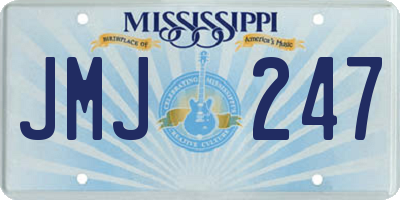 MS license plate JMJ247