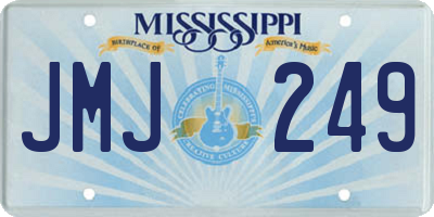 MS license plate JMJ249
