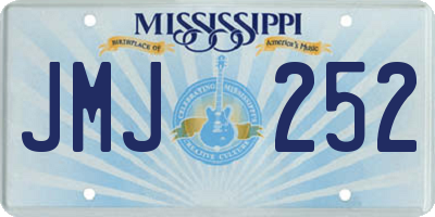 MS license plate JMJ252