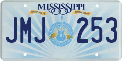 MS license plate JMJ253