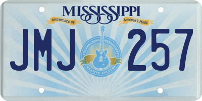 MS license plate JMJ257