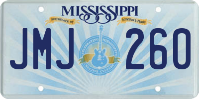 MS license plate JMJ260