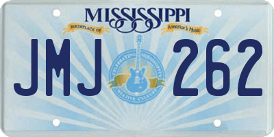 MS license plate JMJ262
