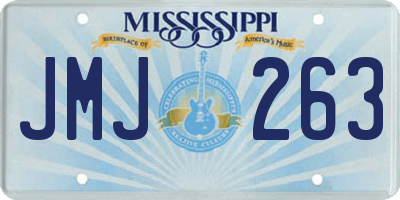 MS license plate JMJ263