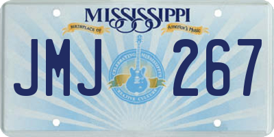 MS license plate JMJ267