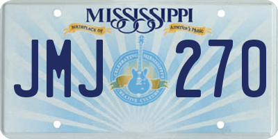 MS license plate JMJ270