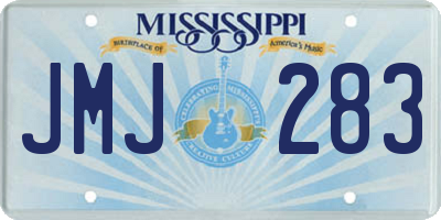 MS license plate JMJ283