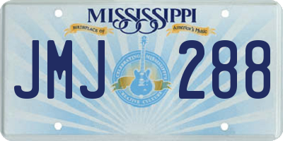 MS license plate JMJ288