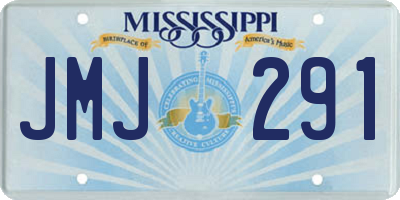 MS license plate JMJ291
