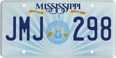 MS license plate JMJ298