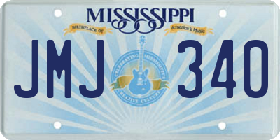 MS license plate JMJ340