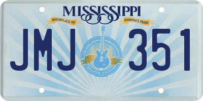 MS license plate JMJ351